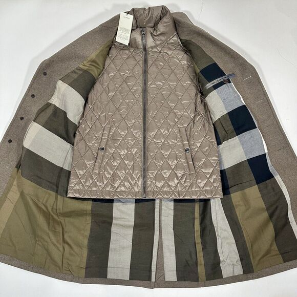 NWT Burberry Men Size M Lyndson 3-in-1 Taupe Wool Cashmere Long Coat + Vest - Picture 8 of 14